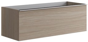 Mobile da bagno sospeso sotto lavabo L 120 x H 40 x P 45.5 cm olmo laccato opaco, 1 cassetto Pixel plain