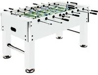 Tavolo Calcio Balilla in Acciaio 60 kg 140x74,5x87,5 cm Bianco 92501