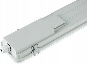 Apparecchio fluorescente tecnico LED T8, 2x G13, 10W, 230V, 6000K, 60 cm, IP65, bianco