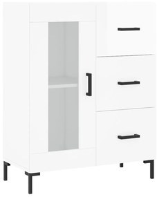 Credenza 69,5x34x90 cm in legno multistrato bianco lucido