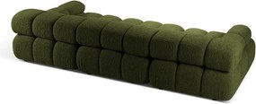 Divano componibile verde in tessuto bouclé 282 cm Bellis - Micadoni Home
