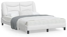 Giroletto Con Testiera Bianco 140x200 Cm İn Similpelle /