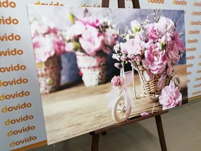 Quadro su tela – Garofano rosa romantico in stile vintage