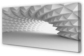 Quadro su tela Tunnel in coni 3D 100x50 cm