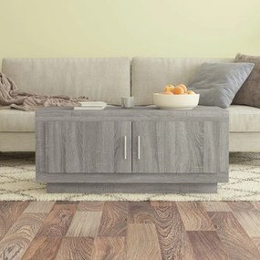 Tavolino da salotto grigio sonoma 102x50x45cm legno multistrato