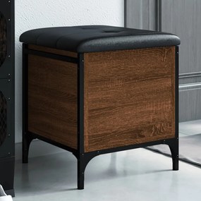 Panca Portaoggetti Rovere Marrone 42x42x45 Cm Legno Multistrato /