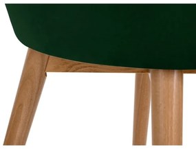 Sedia da pranzo BAKERI 86x48 cm verde scuro/faggio