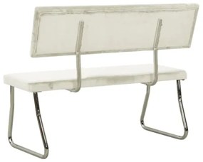 Panca 110 cm in Velluto Bianco Crema