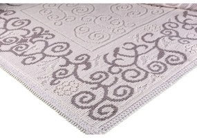 Tappeto in cotone grigio e beige , 60 x 90 cm Orkide - Vitaus