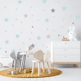 Adesivi da parete - Stelle color mentolo | Inspio