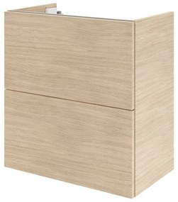 Mobile da bagno sotto lavabo SENSEA Neo Frame rovere naturale lucido L 60 x H 64 x P 35 cm 2 cassetti, lavabo non incluso