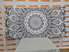Quadro su tela – Mandala armonia in bianco e nero