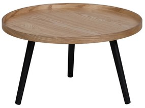 Tavolino beige e nero , ø 60 cm Mesa - WOOOD
