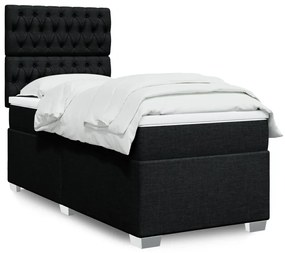 Giroletto A Molle Con Materasso Nero 90x200 Cm İn Tessuto /