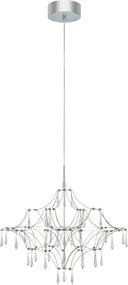 Lampadario LED argentato ø 60 cm Efesos – Markslöjd