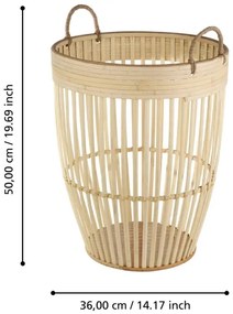 Eglo 426512 - Cestino decorativo NARAHA 50x36 cm bambù