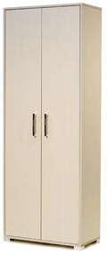 Scarpiera 2 ante grande in legno nobilitato con ripiani H 189 cm Olmo