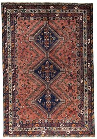 Shiraz Tappeto 170x250 Rosso (Iran) Annodato A Mano