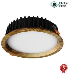 APLED - Lampada LED RONDO WOODLINE LED/6W/230V 3000K diametro 15 cm cenere legno solido