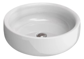 Flaminia Bonola BN46A lavabo tondo cm 46 H.14,5 da appoggio su piano o su colonna in ceramica bianco