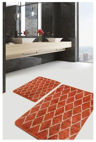 Set di tappetini per il bagno color terracotta in velluto 2 pz 60x100 cm – Mila Home