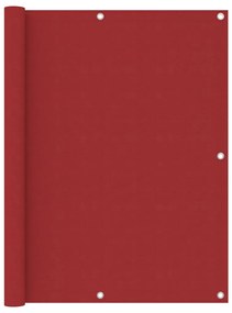 Paravento Balcone Rosso 120x400 Cm İn Tessuto Oxford /