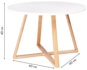 Tavolino in stile scandinavo 60 cm