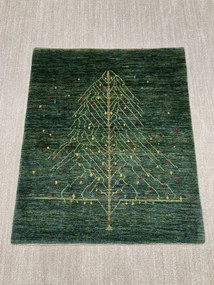 Gashguli Tappeto 120x140 Verde (Iran) Annodato A Mano