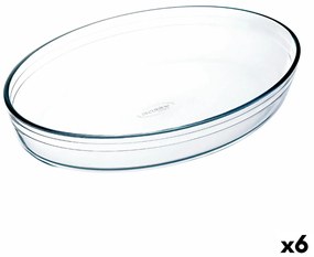 Pirofila da Forno Ô Cuisine   Ovalada 35 x 25 x 7 cm Trasparente Vetro (6 Unità)