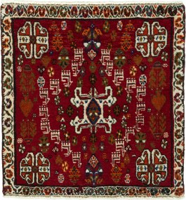 Shiraz Tappeto 60x60 Rosso (Iran) Annodato A Mano