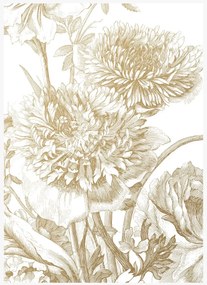 KEK Amsterdam Carta da parati panoramica Engraved Flowers Gold 2 - M