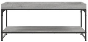 Tavolino da salotto grigio sonoma 100x49x45cm legno multistrato