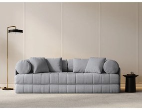 Divano grigio chiaro allungabile con rivestimento in bouclé 206 cm Kemi – Cosmopolitan Design