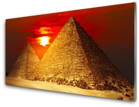 Quadro vetro Piramidi Architettura 100x50 cm