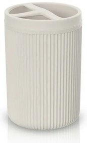 Portaspazzolini da appoggio beige in plastica Ring