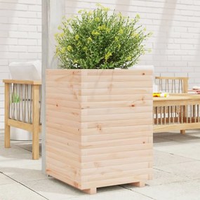 Fioriera Da Giardino 50x50x72 Cm İn Legno Massello Di Pino /