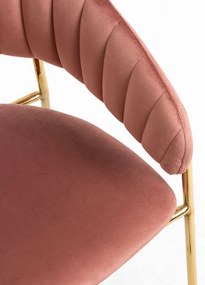 Sedia Moniel Golden Velluto - Rosa