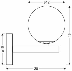 Applique KAMA 1xG9/28W/230V nero/fumé nero