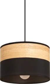 Lampadario a sospensione con cavo ALBA 1xE27/15W/230V diam. 20 cm nero/marrone