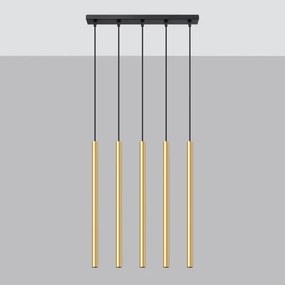 Sollux SL.1198 - Lampadario a sospensione con filo PASTELO 5xG9/8W/230V oro
