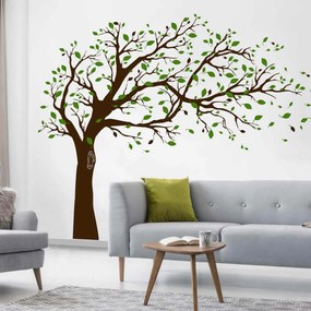 Albero con foglie per la parete, adesivi per il soggiorno | Inspio