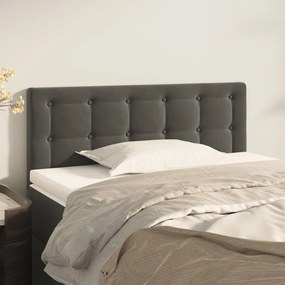 Testiera Grigio Scuro 80x5x78/88 Cm İn Velluto /