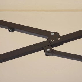 Ombrellone da Giardino 4,6x2,7 m Palo Ø48 mm Doppio Tetto Beige...