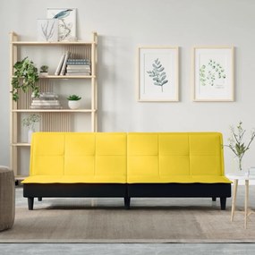 Divano Letto Giallo Chiaro İn Tessuto /