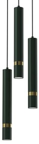 Brilagi - Lampadario a sospensione con filo POKER 3xGU10/25W/230V verde