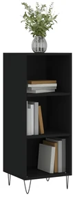 Credenza nera 34,5x32,5x90 cm in legno multistrato