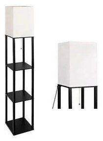 Lampada da terra con ripiani 1xE27/60W/230V nero/bianco