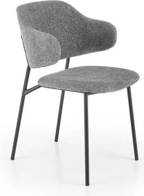 Sedia imbottita K497 grigio cenere