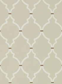 Sanderson Carta da parati Empire Trellis - Linen/ Cream