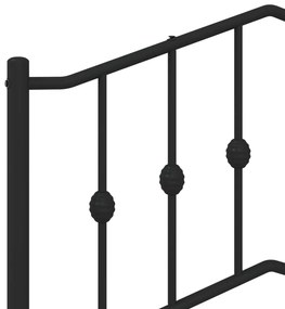 Testiera in metallo nero 100 cm